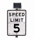 5mph Flashing Speed Limit Sign